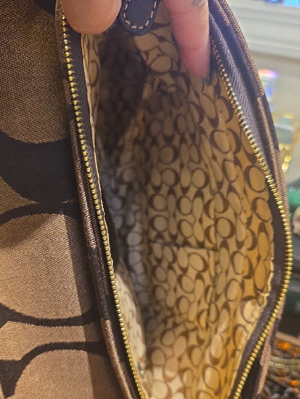 Coach Brown Signature Canvas Crossbody Bag - Picture 8 of 16